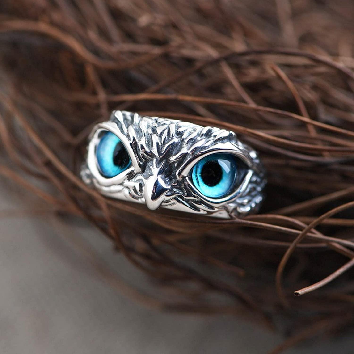 Attractive Silver Plated Owl Ring LASATECH