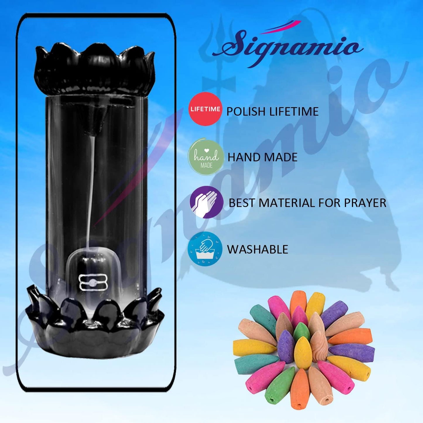 Shiva Linga Cylinder Glass LASATECH