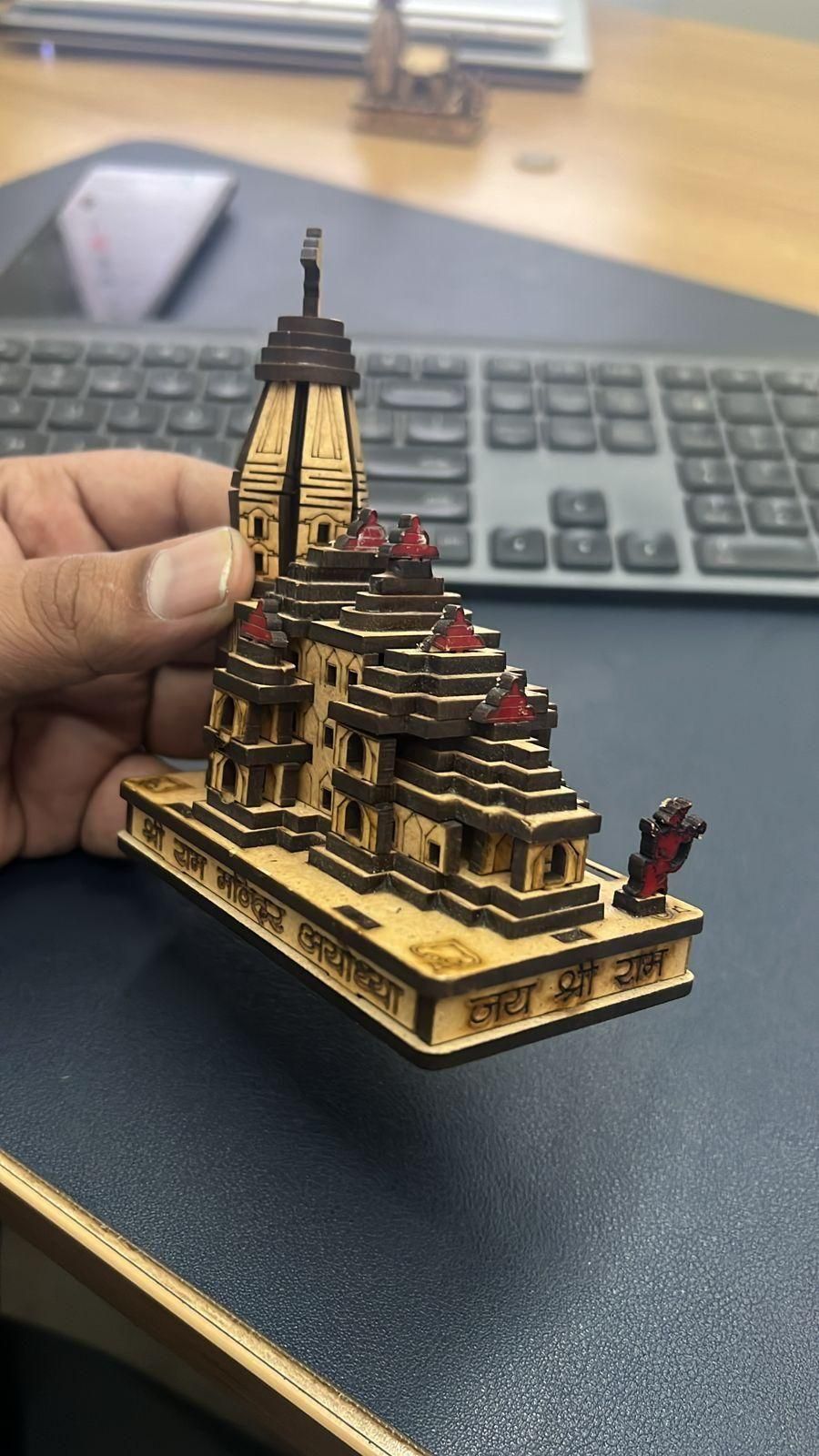 Decorative Showpiece Wood Temple for Gift LASATECH