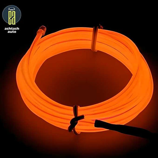 5M EL Wire Car Interior Light Neon Light, Dance Party Decor Light Neon LED Lamp Flexible EL Wire Rope Tube Waterproof LED Strip ? (Only EL Wire) LASATECH