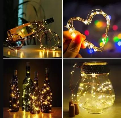 Battery Operated Decorative Cork String Fairy Lights for Decorations LASATECH