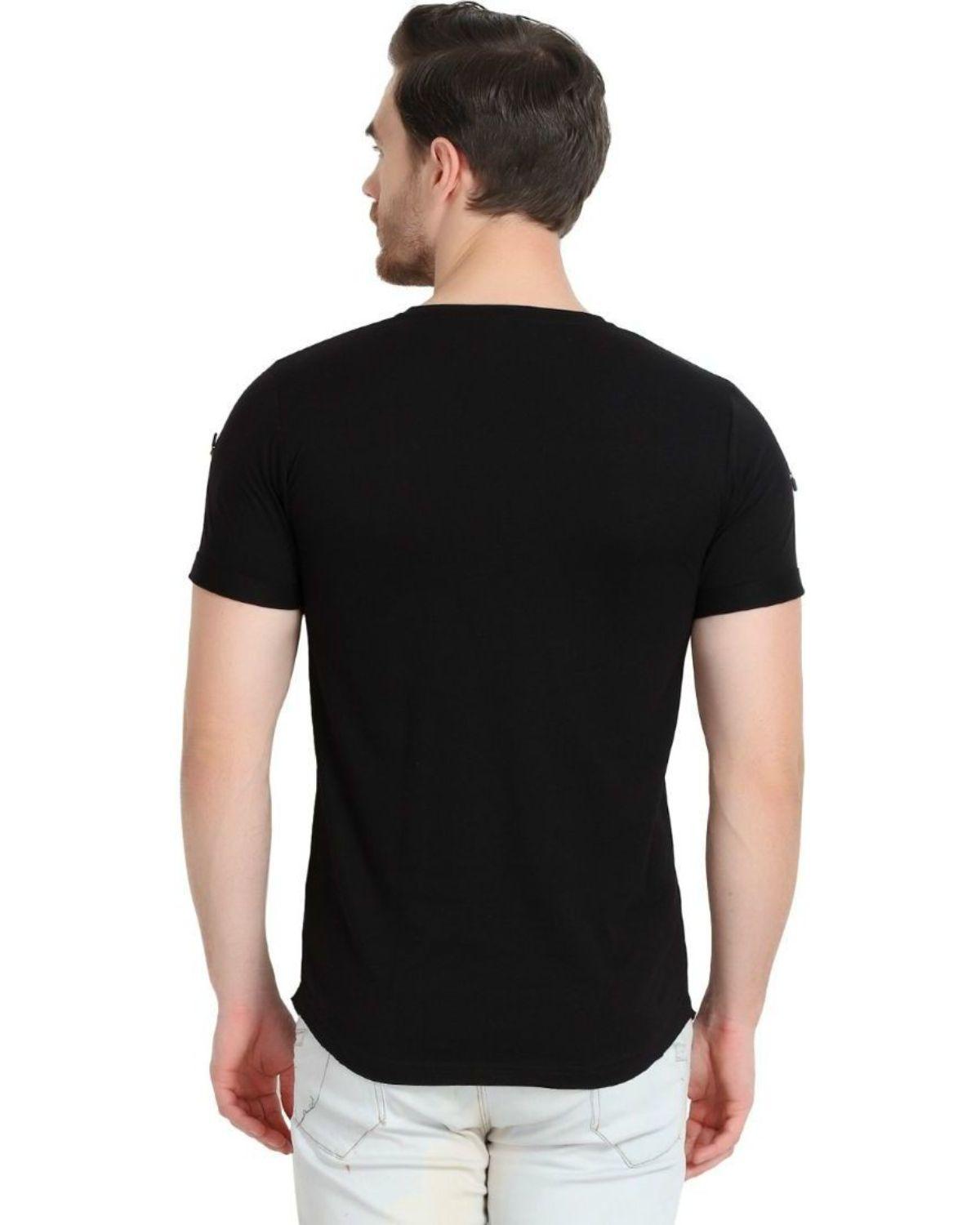 Cotton Blend Solid Half Sleeves Stylish Neck Mens T-Shirt Pack Of 3 LASATECH