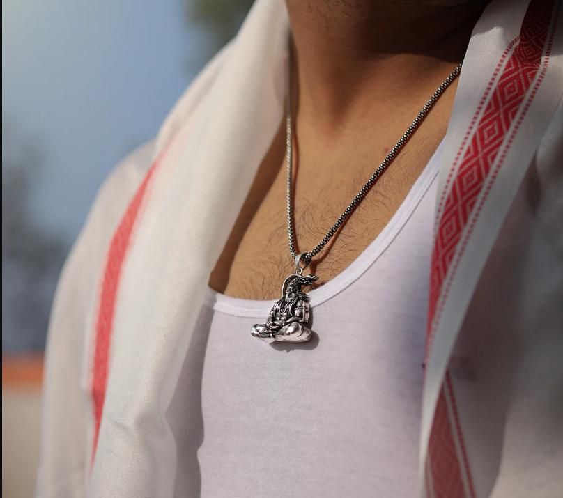 Hanuman Silver Locket With Chain LASATECH