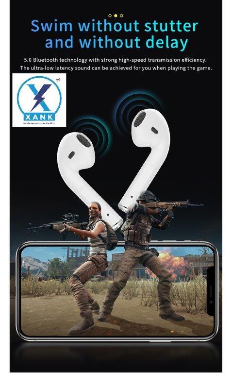 XANK i12 Earbuds with Charging Case Support All Smartphones & Tablets (White) LASATECH