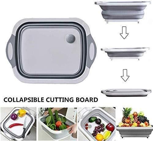 Folding Cutting Board with Basket LASATECH