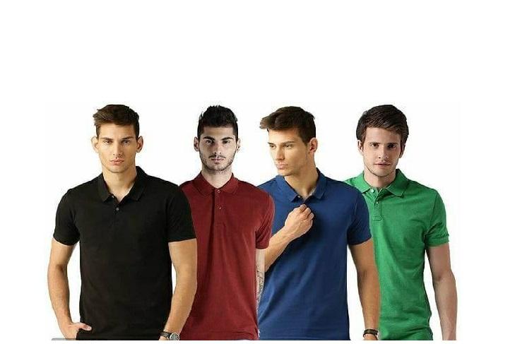 Poly Cotton Solid Half Sleeves Mens Polo T-shirt (Pack of 4) LASATECH