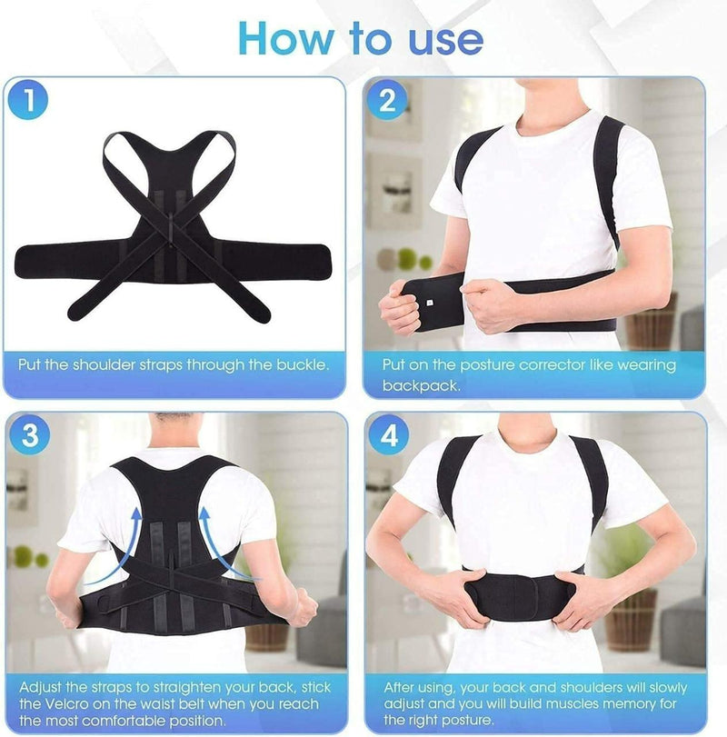 Back & Abdomen Support Pain Relief Posture Corrector Belt LASATECH