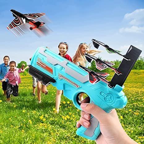 Airplane Launcher Toy Gun with Foam Glider LASATECH