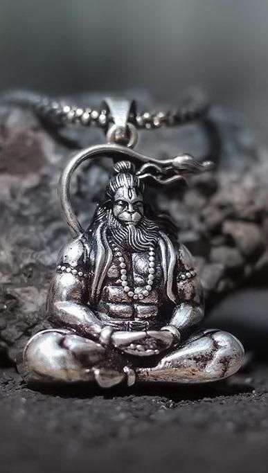 Hanuman Silver Locket With Chain LASATECH