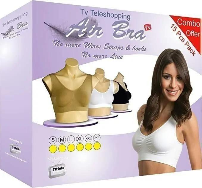 Women's Cotton Solid Non Padded Air Bra Pack of 3 LASATECH