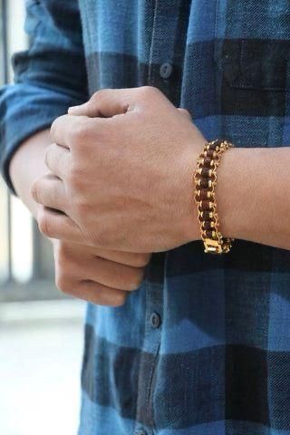 Genuine Paanch Mukhi Modern Rudraksha Bracelet With Gold Plating. LASATECH