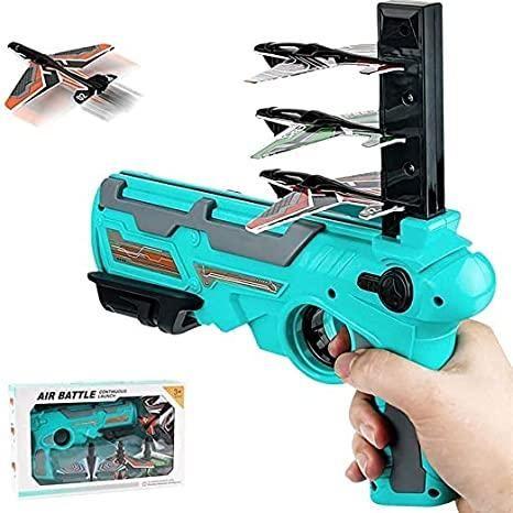 Airplane Launcher Toy Gun with Foam Glider LASATECH