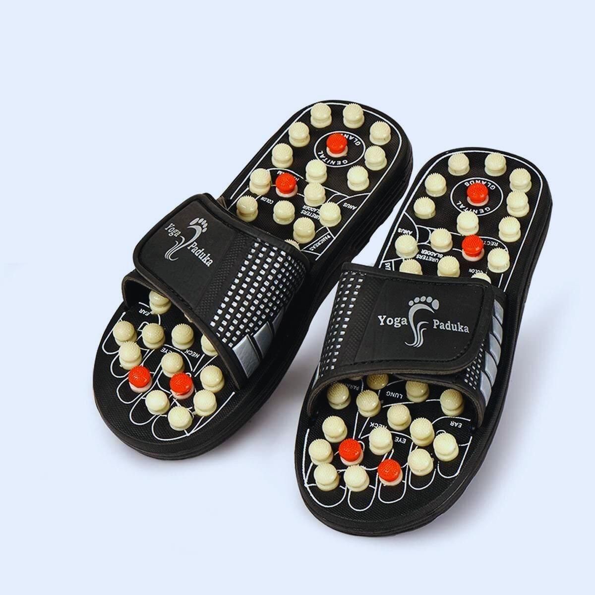 Acupressure and Magnetic Therapy Paduka Slippers for Full Body Blood Circulation Yoga Paduka Acupressure Foot Relaxer For Men and Women LASATECH