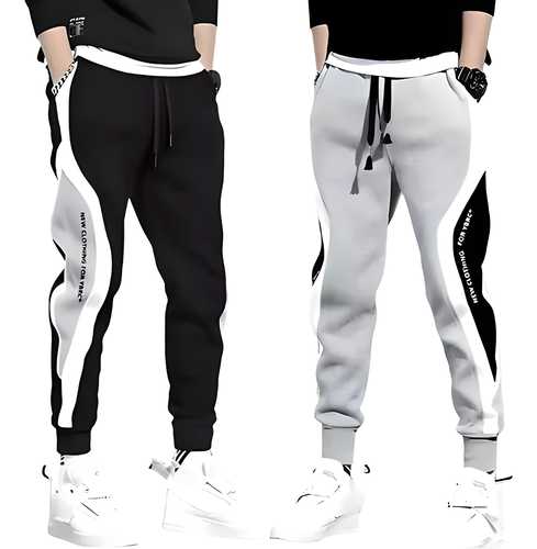 Men Regular Fleeced Trackpant (Pack of 2) LASATECH