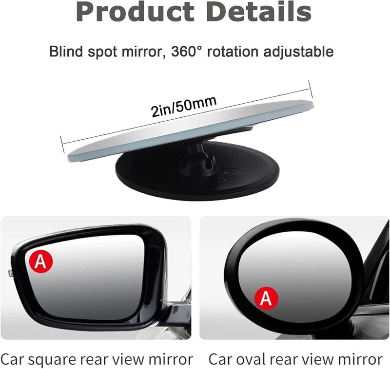 2" Round Wide Angle Blind Spot Mirror LASATECH