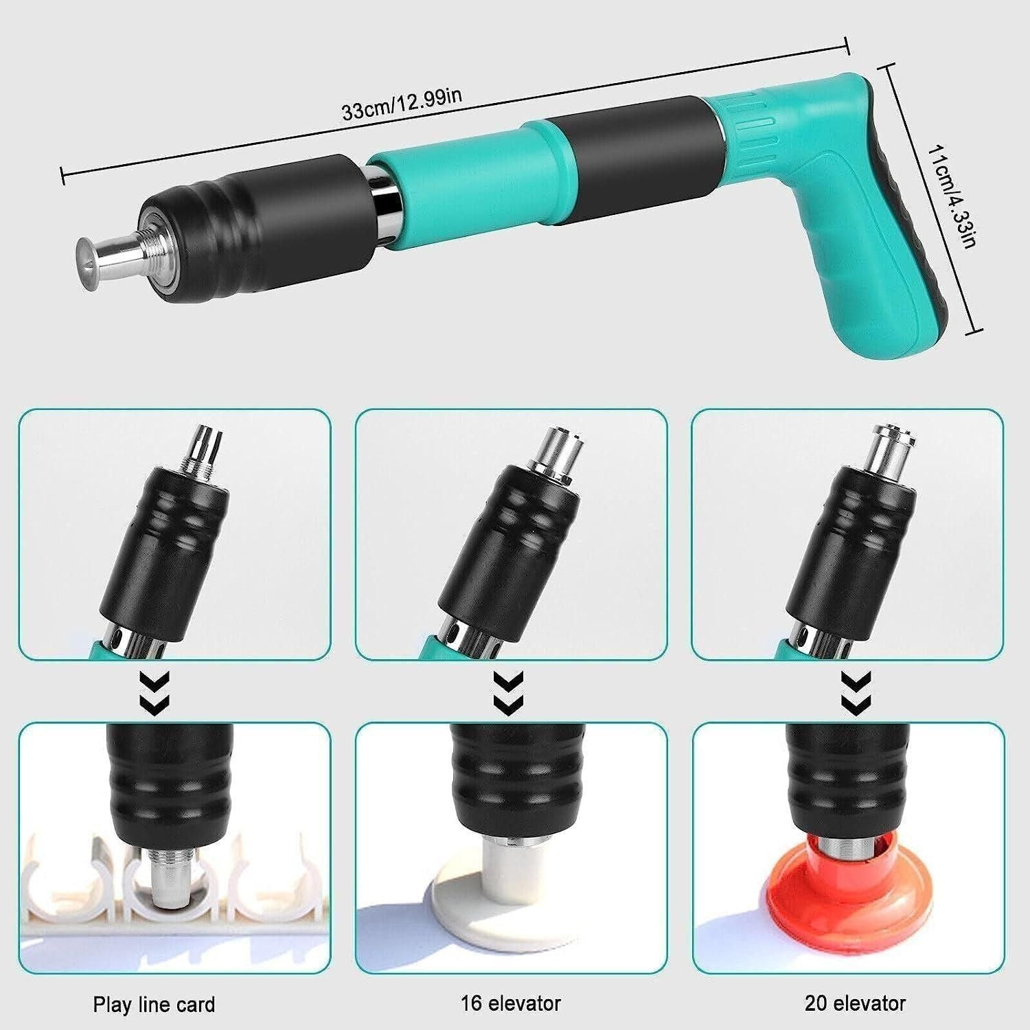 4 Speed Adjustable Manual Steel Concrete Nail Gun Tool LASATECH