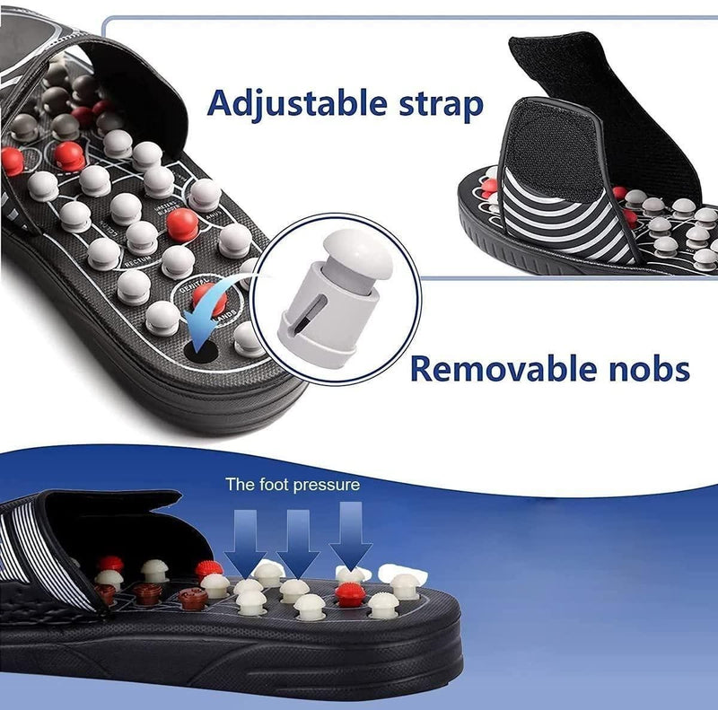 Acupressure and Magnetic Therapy Paduka Slippers for Full Body Blood Circulation Yoga Paduka Acupressure Foot Relaxer For Men and Women LASATECH