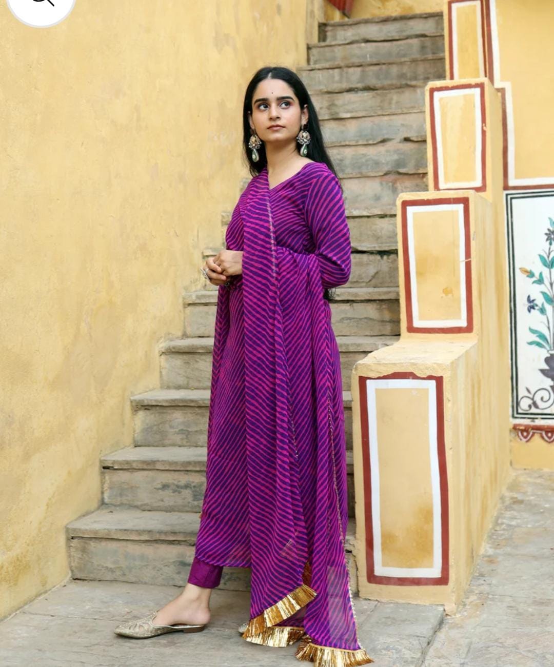 Amazing Long Kurti with Pant & Dupatta Set