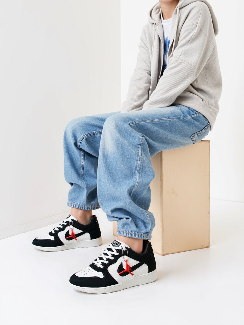 Inspired Black & White Low-Top Sneakers – Classic Streetwear Vibe