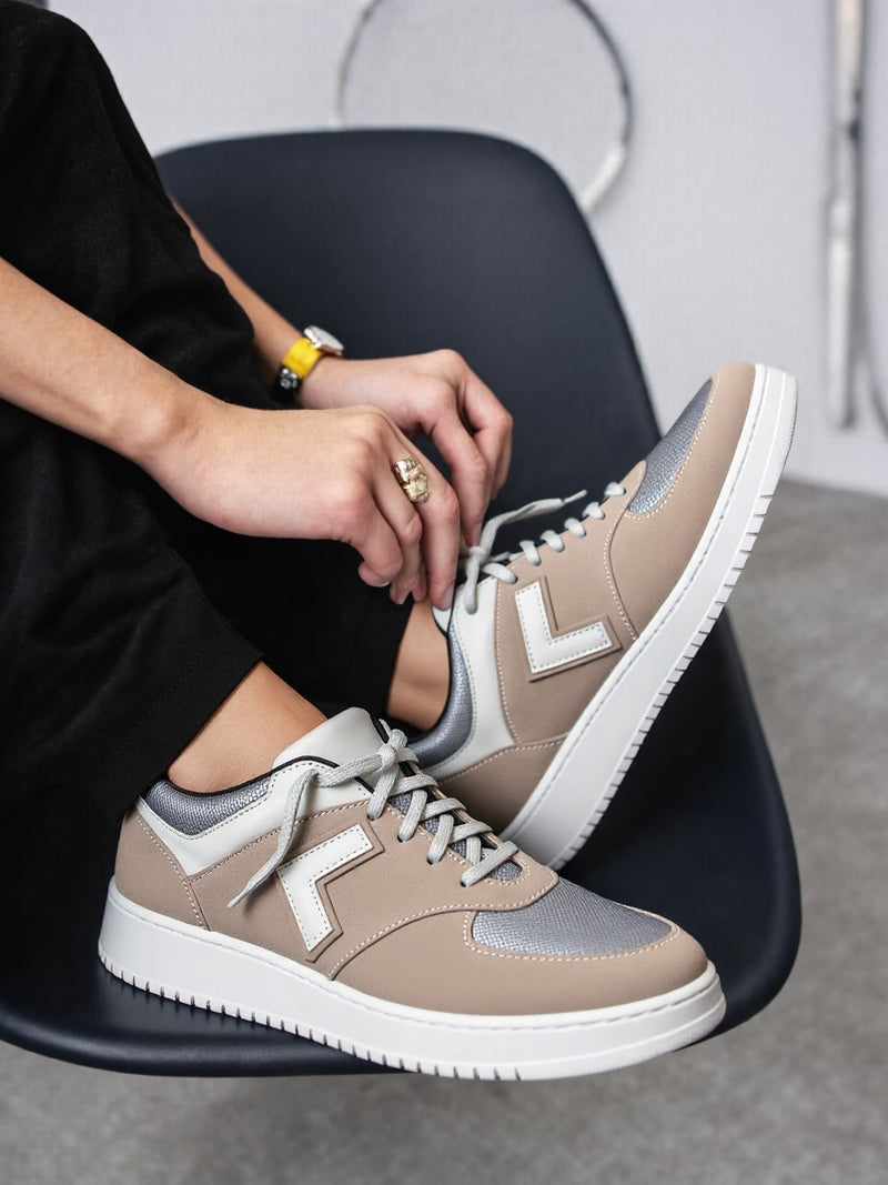 Zovra Glide | Taupe Luxe Sneakers for Effortless Comfort & Style