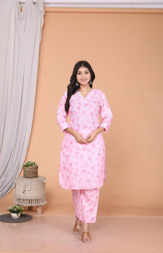 Kurta Pant Set - Cotton Lurex Cord Set